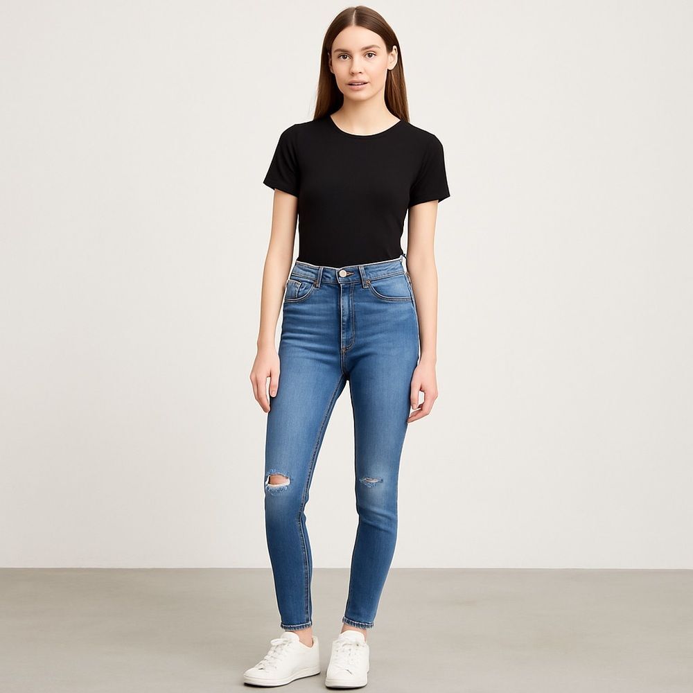Hollister Distresses High Rise Super Skinny Holy Jeans Juniors Small 3R